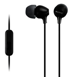 Sony MDR-EX15AP In-Ear Headphones with Mic/Remote Black